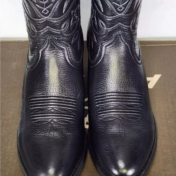 Ariat Ladies Heritage Western Black R Toe Deertan Boot Size 9 - Picture 8 of 10